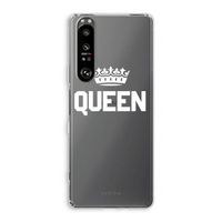 Queen zwart: Sony Xperia 1 III Transparant Hoesje