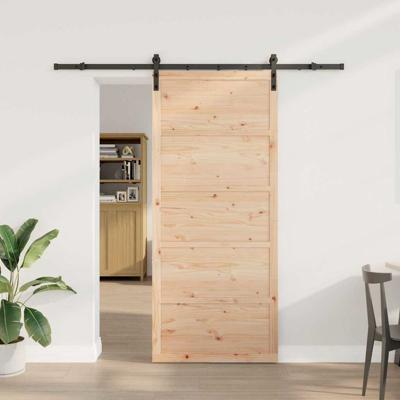 Schuifdeur Bruin 80 x 208 cm Massief grenenhout