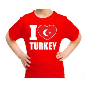 I love Turkey t-shirt Turkije rood voor kids