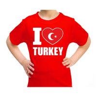 I love Turkey t-shirt Turkije rood voor kids