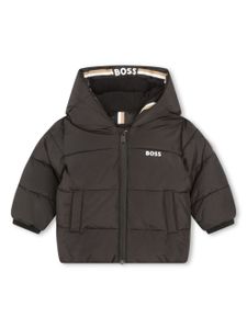 BOSS Kidswear doudoune à logo imprimé - Noir