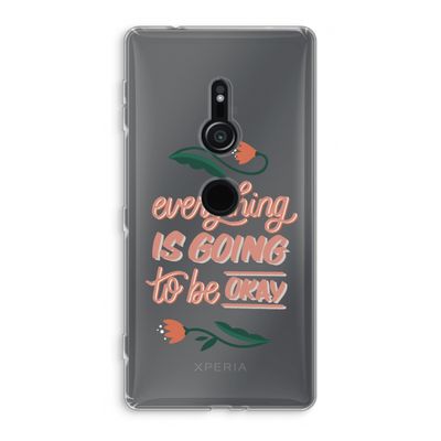 Optimistic flower girl: Sony Xperia XZ2 Transparant Hoesje