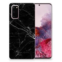 Samsung Galaxy S20 TPU Siliconen Hoesje Marmer Zwart - Origineel Cadeau Vader