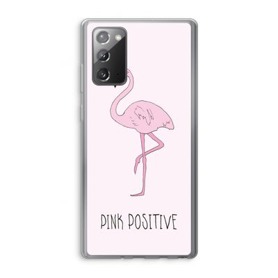 Pink positive: Samsung Galaxy Note 20 / Note 20 5G Transparant Hoesje