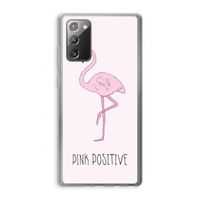 Pink positive: Samsung Galaxy Note 20 / Note 20 5G Transparant Hoesje