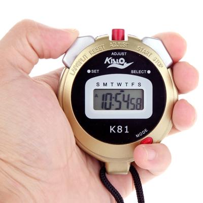 KISLO K81 Stopwatch professionele Chronograph Handheld digitale LCD sport teller Timer met riem