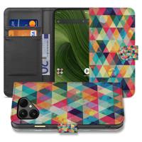 Fairphone 6 | Bookcase | Hoesje met Geruit Design, 3 Pasjes Houder