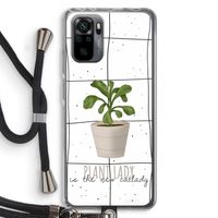 Kamerplant op vensterruit: Xiaomi Redmi Note 10 Pro Transparant Hoesje met koord