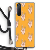 Rock: Sony Xperia 5 II Transparant Hoesje met koord
