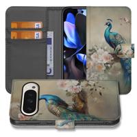 Vintage Pauwen Boekhoesje Google Pixel 10 Pro XL | Portemonnee Hoesje