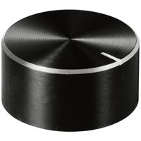 TRU COMPONENTS TC-11613832 Draaiknop Met knopmarkering Zwart (Ø x h) 20 mm x 10 mm Aluminium, Plastic 1 stuk(s) - thumbnail