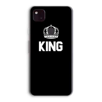 King zwart: Google Pixel 4a 5G Transparant Hoesje