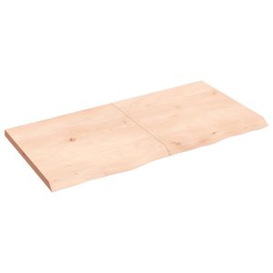 Wandschap 120x60x4 cm onbehandeld massief eikenhout