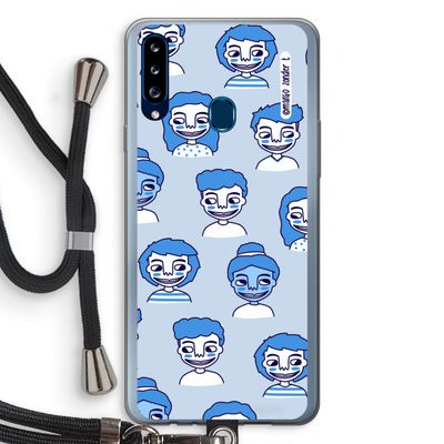 Gezichtjes: Samsung Galaxy A20s Transparant Hoesje met koord
