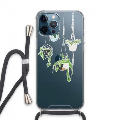 Hang In There: iPhone 13 Pro Max Transparant Hoesje met koord