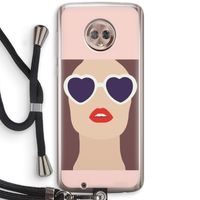 Red lips: Motorola Moto G6 Transparant Hoesje met koord