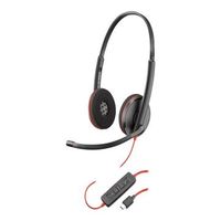 POLY Blackwire C3220 Headset Bedraad Hoofdband Kantoor/callcenter USB Type-C Zwart - thumbnail