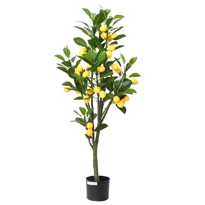 Kunstcitroenboom 136 blaadjes 120 cm groen