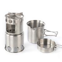 Buiten roestvrijstalen winddichte kachel draagbare Camping Roast kachel set specificatie: kachel set + houtkachel
