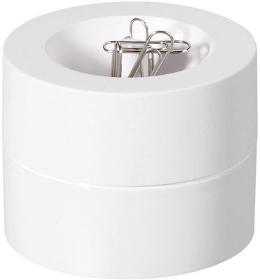 MAUL papercliphouder Pro ECO magnetisch, Ø7.3x6cm, 85% gerecycled kunststof wit