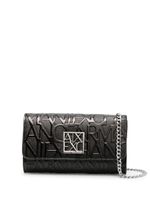 Armani Exchange patent logo-embossed crossbody - Noir