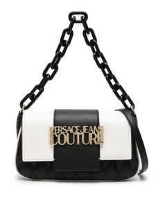 Versace Jeans Couture sac porté épaule matelassé à logo - Blanc