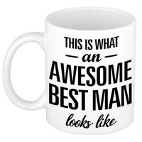 Awesome best man cadeau mok / beker voor bruiloft getuige 300 ml