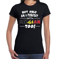 Not only perfect Belgian / Belgie t-shirt zwart voor dames - thumbnail