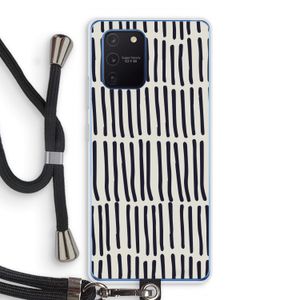 Moroccan stripes: Samsung Galaxy Note 10 Lite Transparant Hoesje met koord