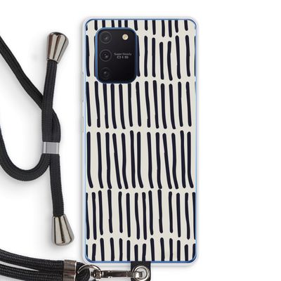 Moroccan stripes: Samsung Galaxy Note 10 Lite Transparant Hoesje met koord