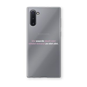 uw waarde daalt niet: Samsung Galaxy Note 10 Transparant Hoesje