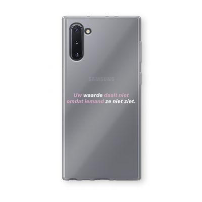 uw waarde daalt niet: Samsung Galaxy Note 10 Transparant Hoesje