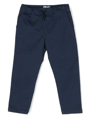 Kenzo Kids pantalon droit à logo brodé - Bleu