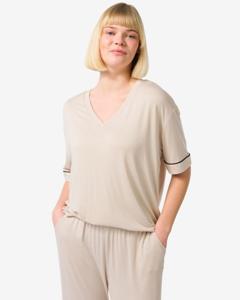 HEMA Dames Pyjamatop Viscose Creme (creme)
