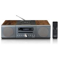 Lenco MC-175SI home audio systeem Home audio-microsysteem 40 W Zilver, Hout - thumbnail