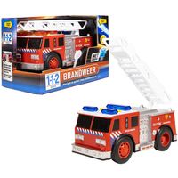 Speelgoed brandweerwagen met licht en geluid 18 x 8 x 10.5 cm - thumbnail