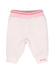 BOSS Kidswear pantalon en piqué à logo imprimé - Rose