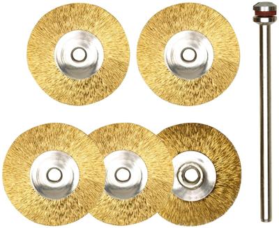 PROXXON Brass round brush set d=22mm 5 pcs.