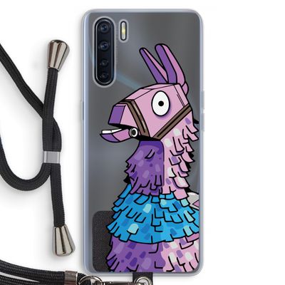 Lama: Oppo A91 Transparant Hoesje met koord