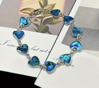 Blauwe Hartjes Zilveren Armband - Sieraden - Spiritueelboek.nl