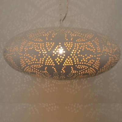 Hanglamp Ameera wit/goud elipse