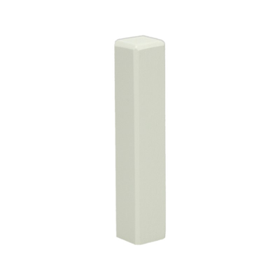 Hoek/eindstuk t.b.v. MDF plint 90x15 wit RAL9001