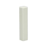 Hoek/eindstuk t.b.v. MDF plint 90x15 wit RAL9001