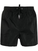 DSQUARED2 short de bain imprimé à lien de resserrage - Noir