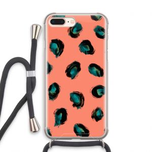 Pink Cheetah: iPhone 7 PLUS Transparant Hoesje met koord