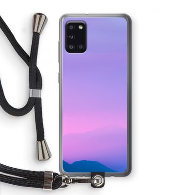 Sunset pastel: Samsung Galaxy A31 Transparant Hoesje met koord