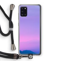 Sunset pastel: Samsung Galaxy A31 Transparant Hoesje met koord