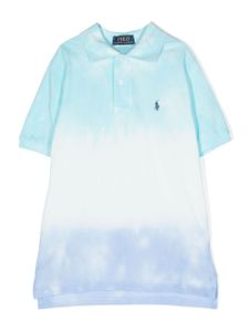 POLO RALPH LAUREN KIDS polo à imprimé tie dye - Bleu