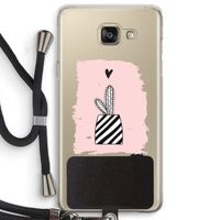 Zwart-wit cactus: Samsung Galaxy A5 (2016) Transparant Hoesje met koord Zwart-wit cactus: Samsung Galaxy A5 (2016) Transparant Hoesje met koord