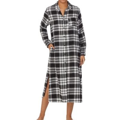 DKNY Just Checking In Maxi Sleepshirt Long Sleeve